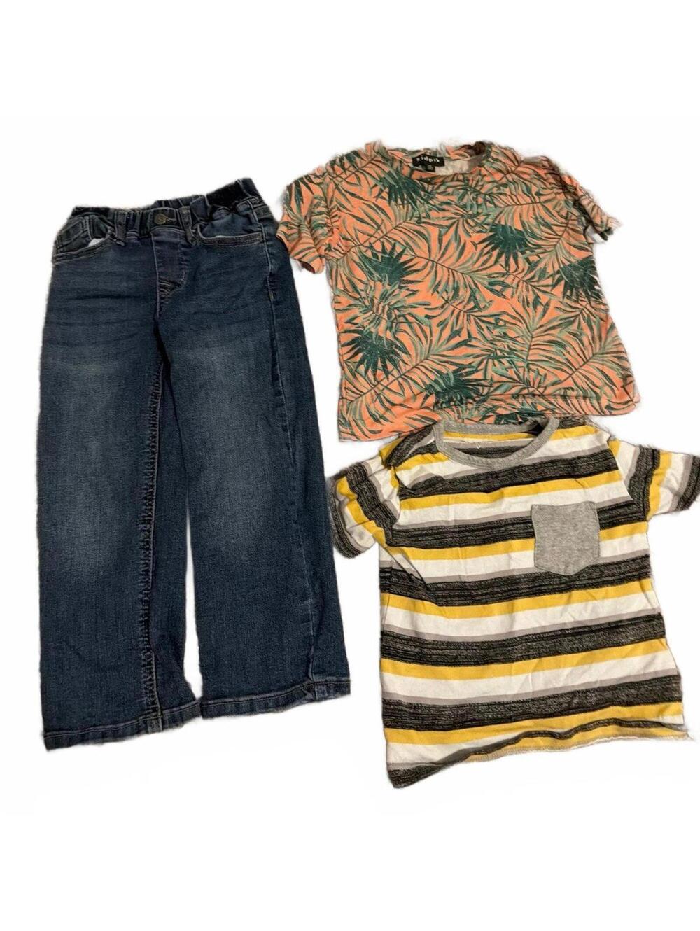Kidpik Boys Size 3T Lot of 3 Outfit Jeans & 2 T-Shirts Set
